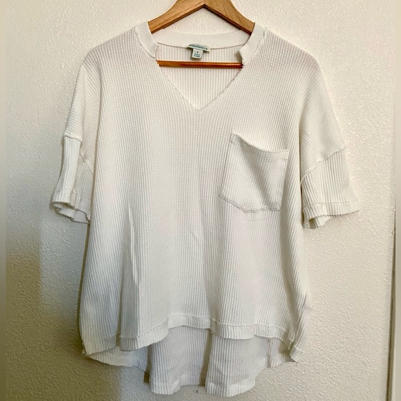Sundance oversized white waffle top - Picture 1 of 7